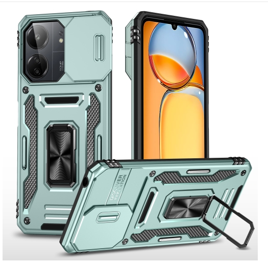 Xiaomi 13C/ Poco C65. Funda Armor Camshield PC+TPU con anillo stand