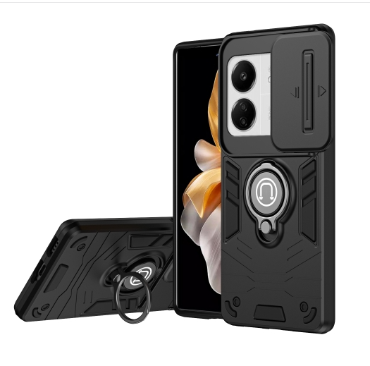 Xiaomi 13C/ Poco C65. Funda Camshield con anillo holder