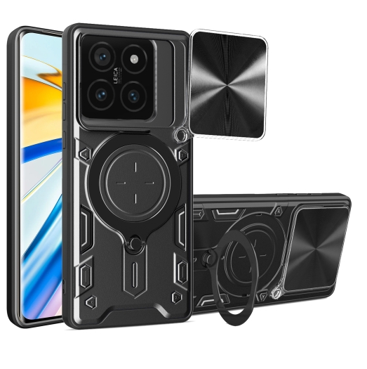 Xioami 14T PRO. Funda Camshield con anillo compatible con soportes magnéticos