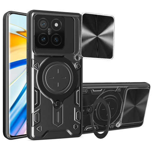 Xiaomi 14T. Funda Camshield con anillo stand TPU+PC