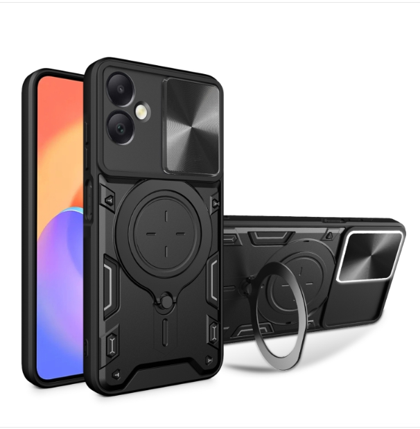 Samsung A06. Funda Camshield TPU+PC con anillo stand magnético