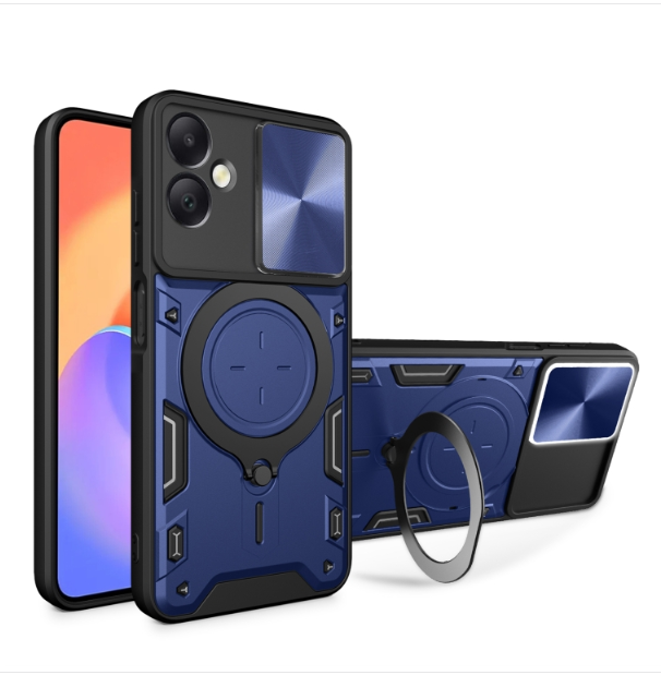 Samsung A06. Funda Camshield TPU+PC con anillo stand magnético