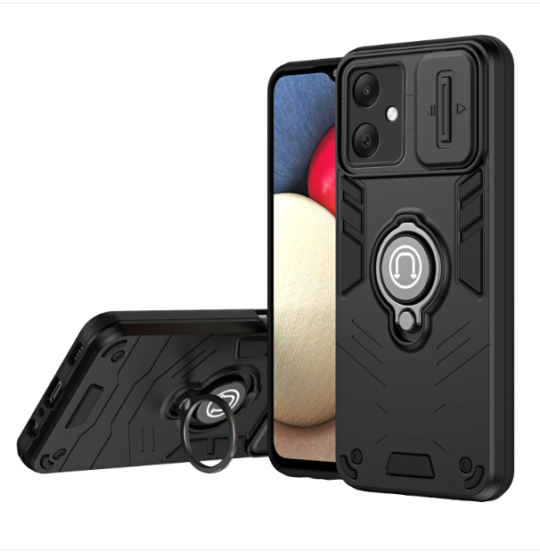 Samsung A06. Funda Camshield TPU+PC con anillo magnético