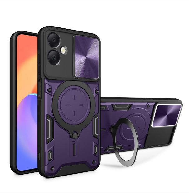 Samsung A06. Funda Camshield TPU+PC con anillo stand magnético