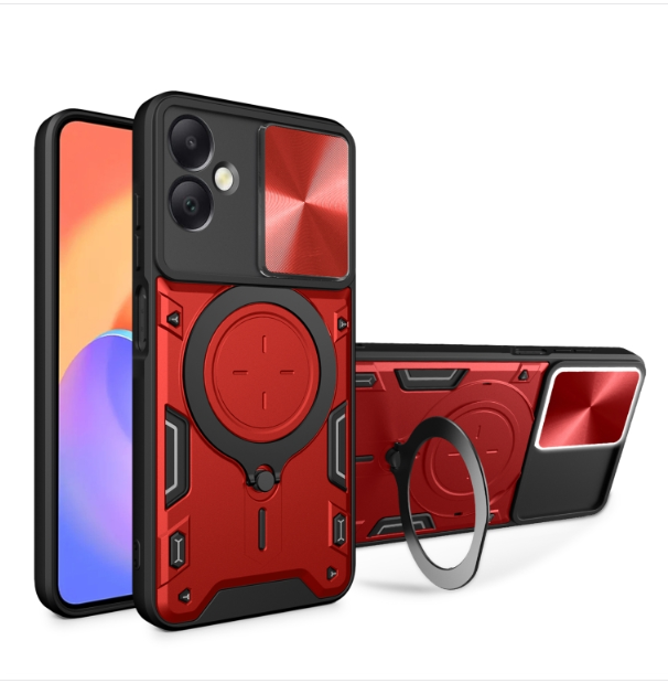 Samsung A06. Funda Camshield TPU+PC con anillo stand magnético