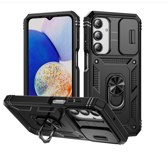Samsung A16. Funda Armor TPU+PC Camshield con marco frontal y anillo