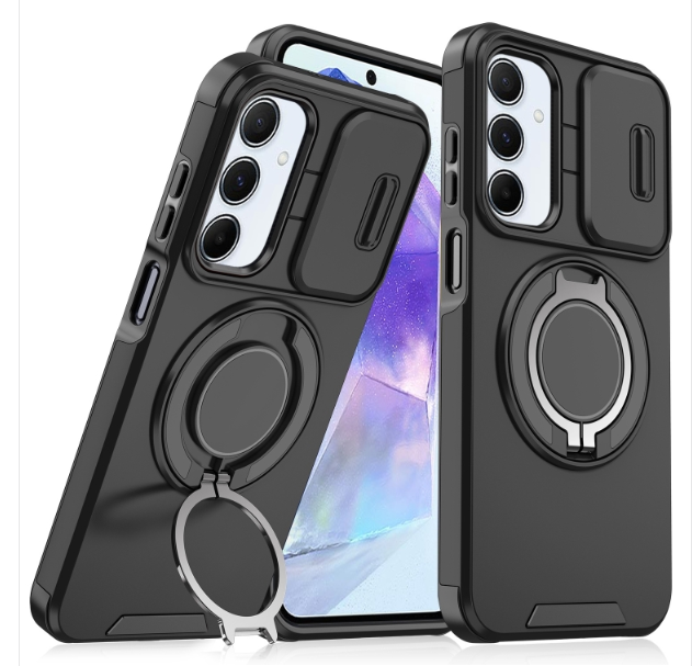 Samsung A35/A55. Funda Camshield con anillo compatible con soportes magnéticos