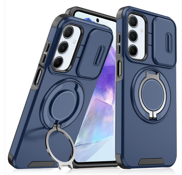 Samsung A35/A55. Funda Camshield con anillo compatible con soportes magnéticos