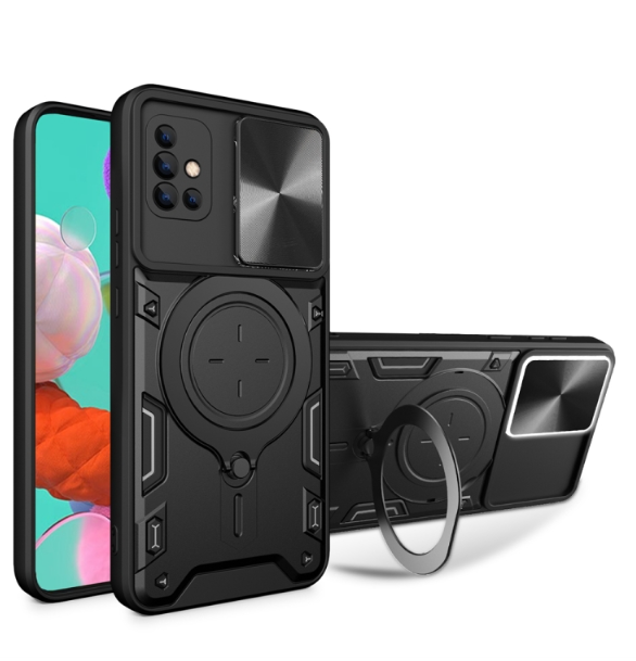 Samsung A51. Funda Camshield TPU+PC con anillo magnético