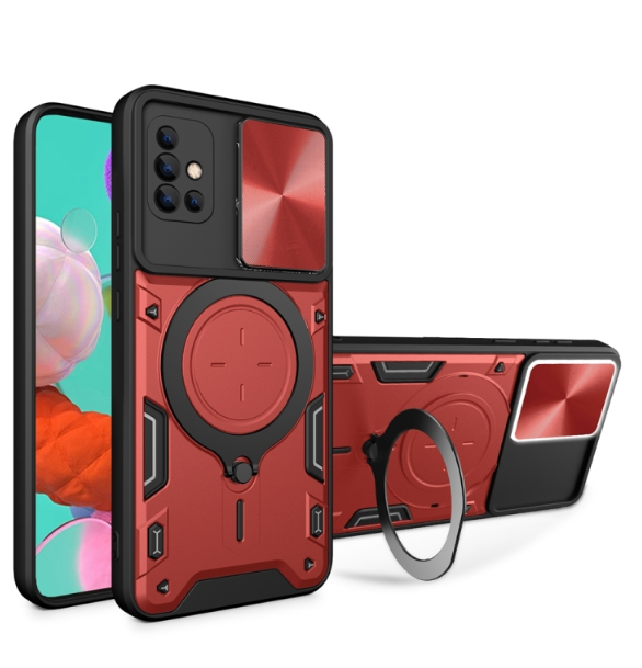 Samsung A51. Funda Camshield TPU+PC con anillo magnético