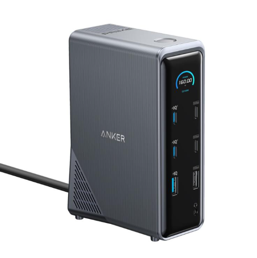 Estación de Carga ANKER A83B6 14 In 1 Prime 160W Display Digital HDMI HD Cast Screen
