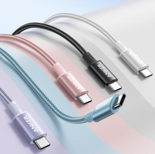 ANKER A8756. Cable Premium Trenzado, 1 metro. PD100W Tipo-C Nylon, Chip E-Marker