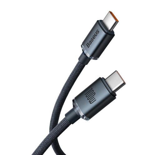 Baseus Crystal Shine Series. Cable Premium Carga Rápida Tipo-C a Tipo-C 100W, Largo: 1.2m