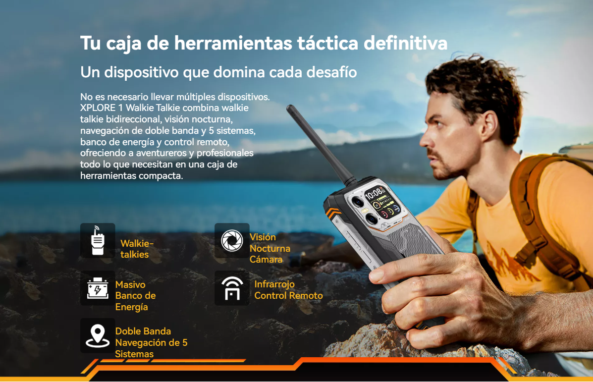 Blackview Xplore 1 Walkie Talkie. 12GB+256GB, 6.78 pulgadas, Android 15, Red 5G. 3 Sin interés.