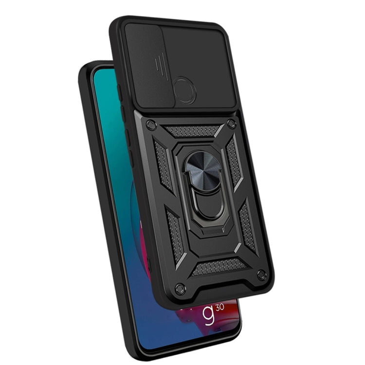 Motorola G30/G20/G10. Funda Camshield TPU+PC con anillo magnético