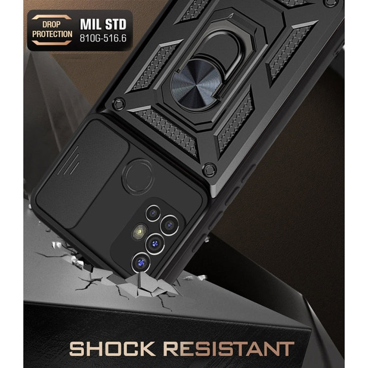 Motorola G30/G20/G10. Funda Camshield TPU+PC con anillo magnético