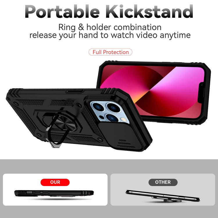 IPhone 13 Pro. Funda Camshield TPU+PC con anillo