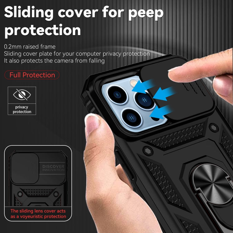 IPhone 13 Pro. Funda Camshield TPU+PC con anillo