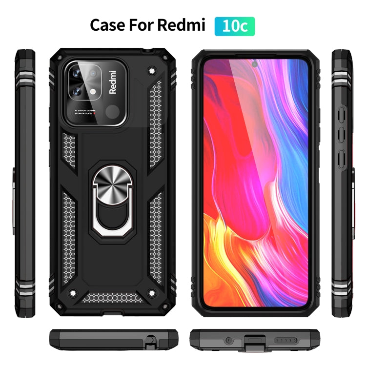 Xiaomi 10C. Funda Armor TPU+PC con anillo compatible con soportes magnéticos