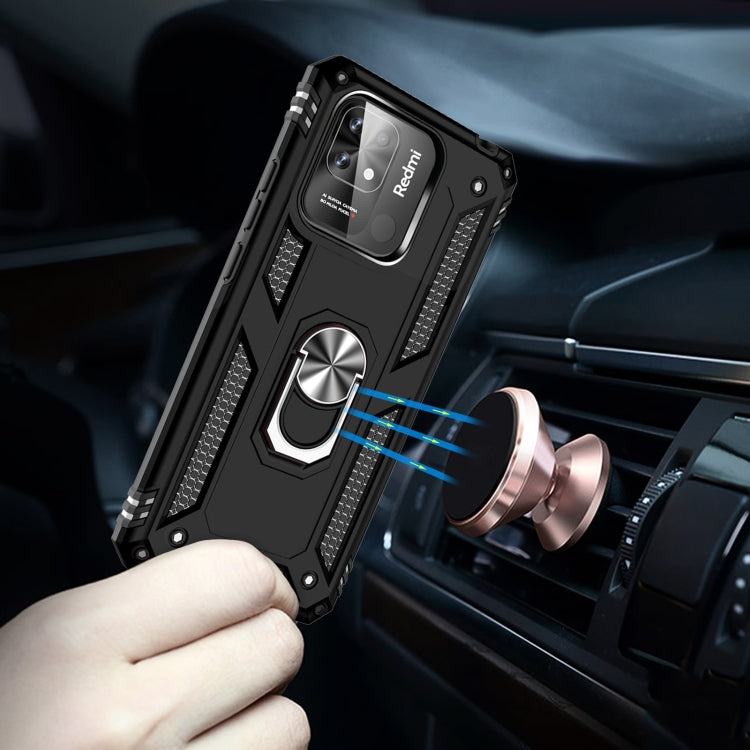 Xiaomi 10C. Funda Armor TPU+PC con anillo compatible con soportes magnéticos