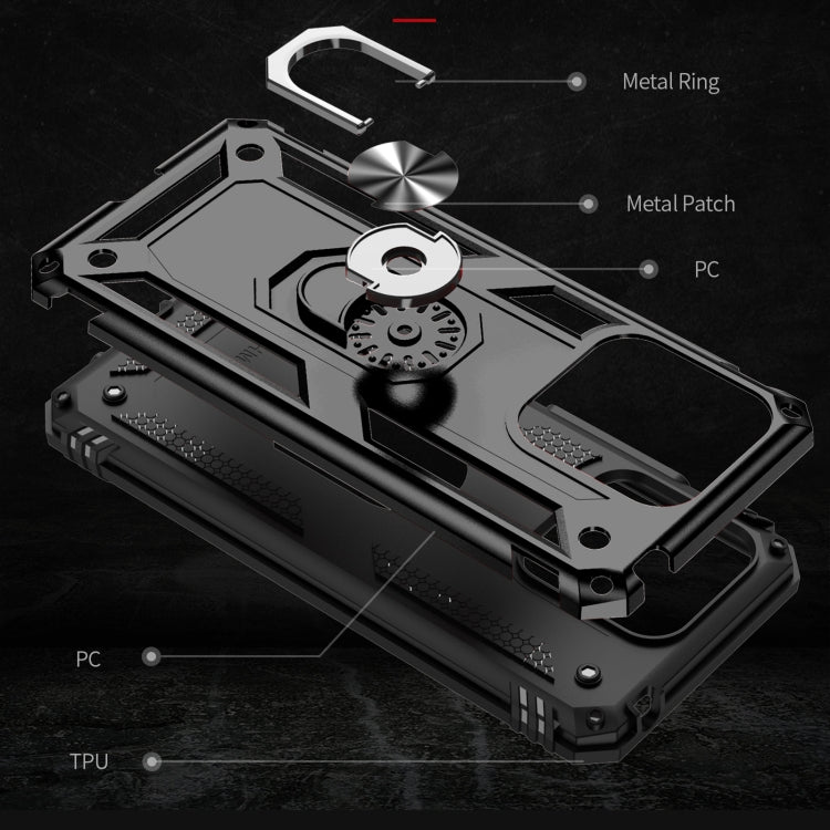 Xiaomi 10C. Funda Armor TPU+PC con anillo compatible con soportes magnéticos