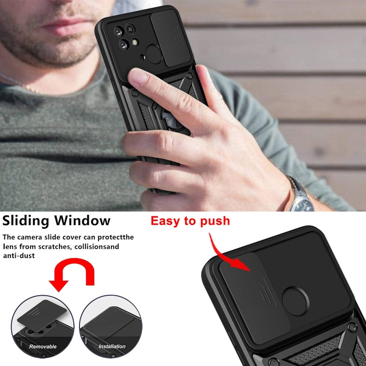 Xioami 10C 4G. Funda Camshield TPU+PC con anillo magnético