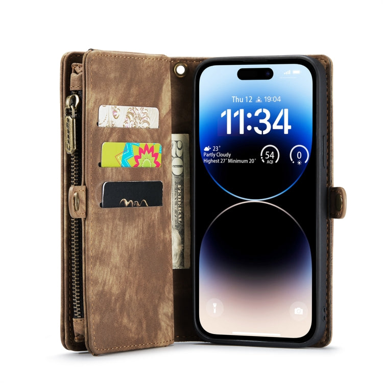 IPhone 14 Pro Max. Funda CaseMe leather case desmontable Multifuncional (marrón)