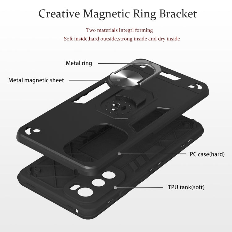 Motorola Edge 30. Funda Armor PC+TPU con anillo