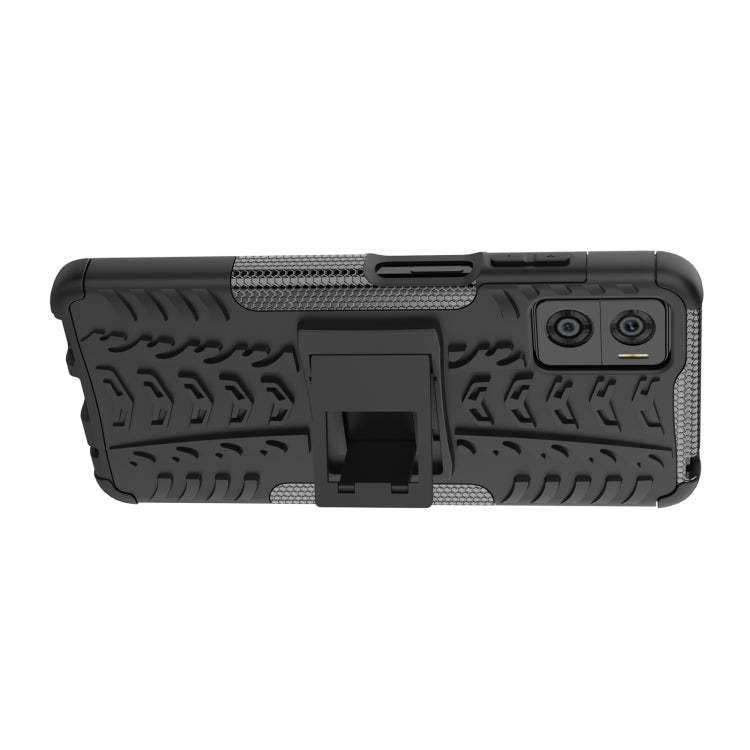 Morola E22/E22i. Funda Armor TPU+PC con soporte stand (negro)