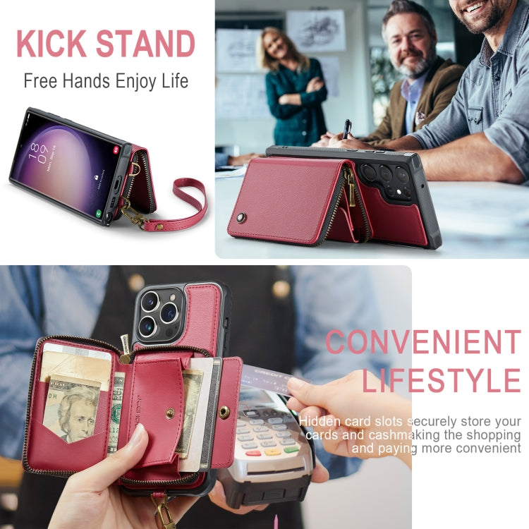 Samsung S23 Ultra 5G. Funda JEEHOOD wallet leather case con correa