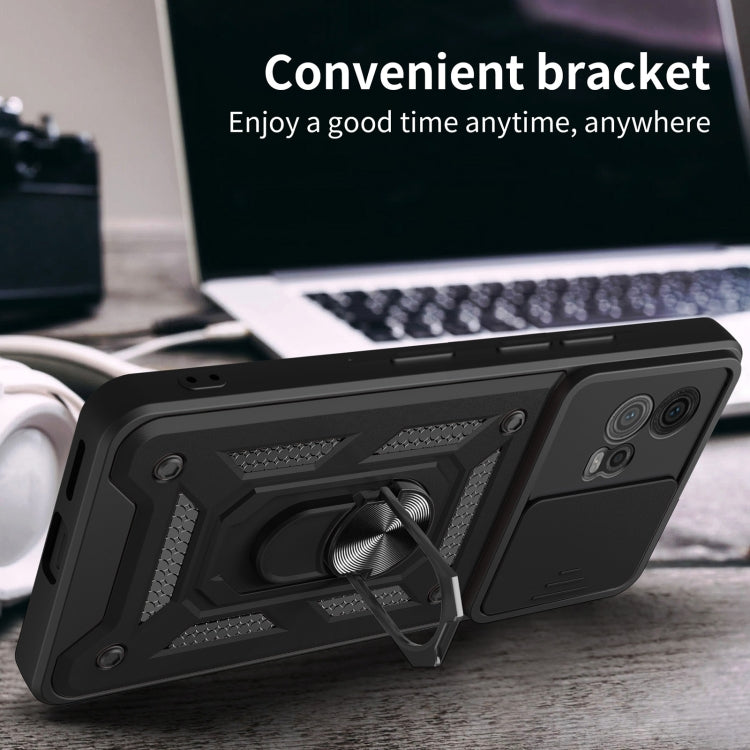 Motorola G72. Funda Camshield TPU+PC con anillo
