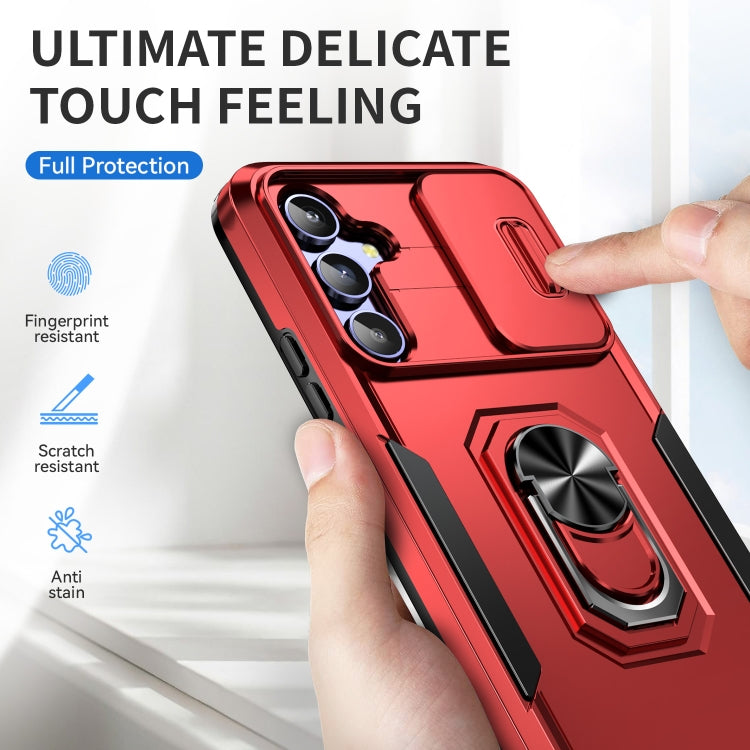 Samsung A14. Funda Armor con protector de cámaras y anillo