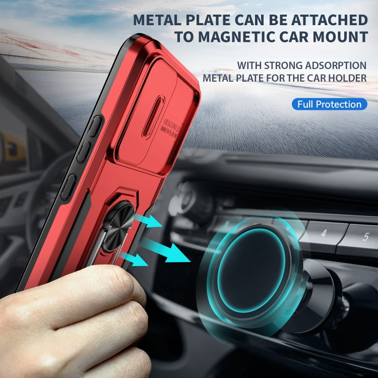 Samsung A14. Funda Armor con protector de cámaras y anillo