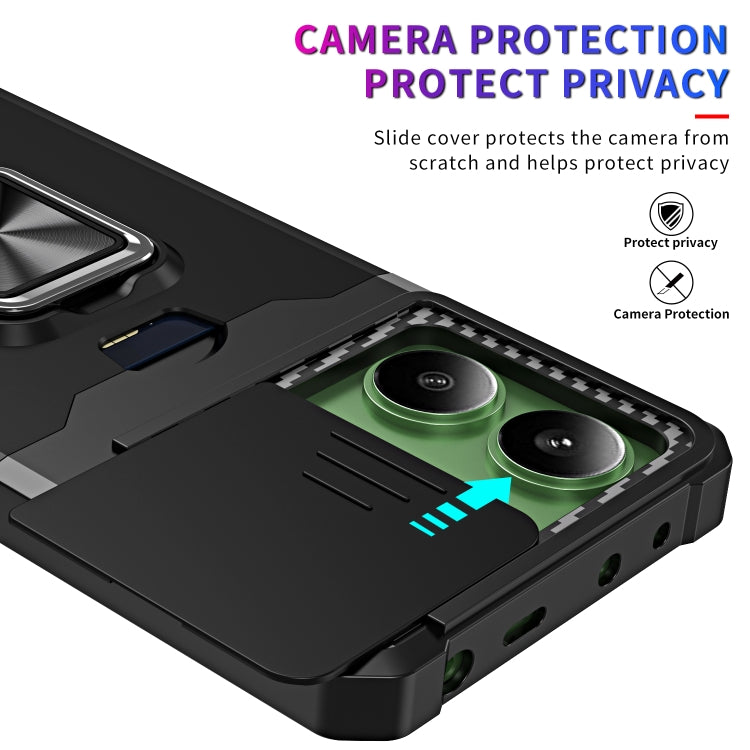 Xiaomi Note 13 4G. Funda Camshield con anillo + porta tarjeta