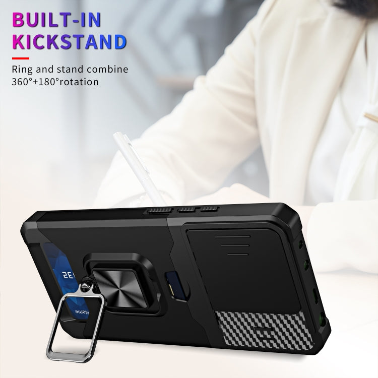 Xiaomi Note 13 4G. Funda Camshield con anillo + porta tarjeta