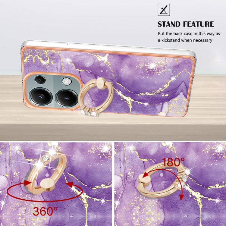 Xiaomi Note 13 Pro 4G. Funda electroplateada simil mármol TPU