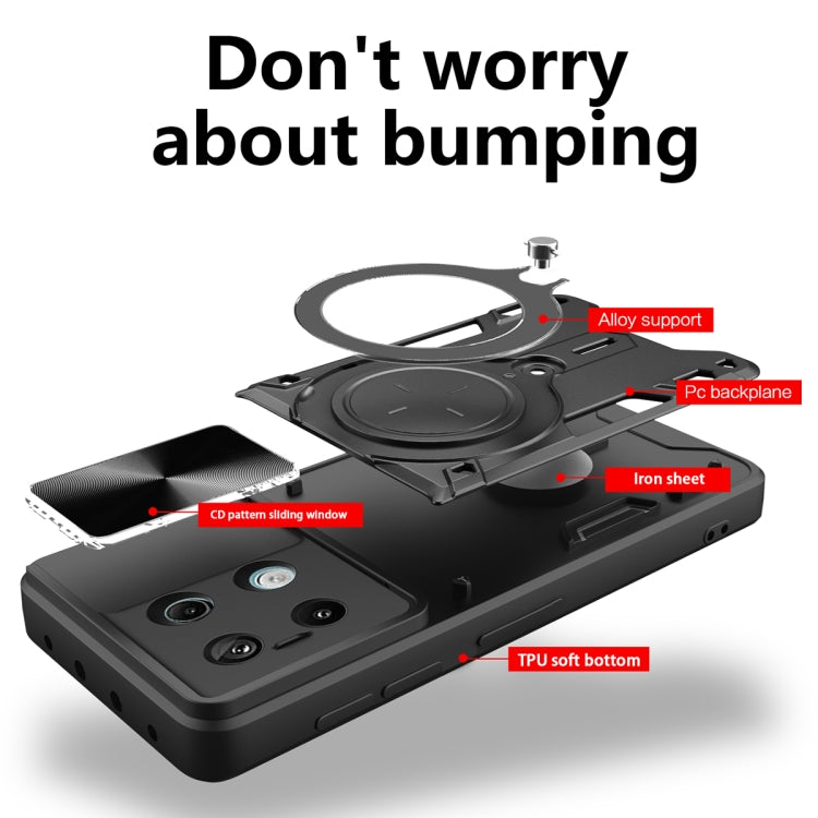 Xiaomi Note 13 Pro 5G. Funda Camshield TPU+PC con anillo holder