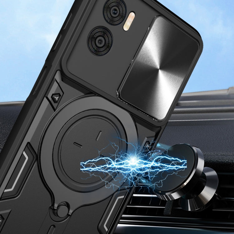 Motorola E22/E22i. Funda Camshield TPU+PC con anillo magnético