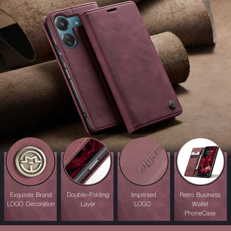 Xiaomi 13C/ Poco C65. Funda CaseMe Flip leather case con cierre magnético