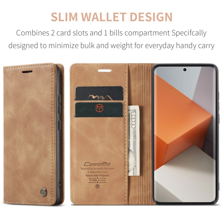 Xiaomi Note 13 Pro Plus. Funda CaseMe leather case con cierre magnético