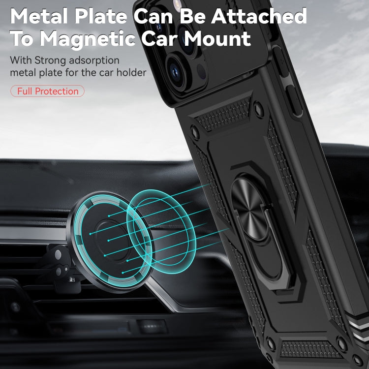 IPhone 15 Pro. Funda Camshield TPU+PC con anillo magnétco