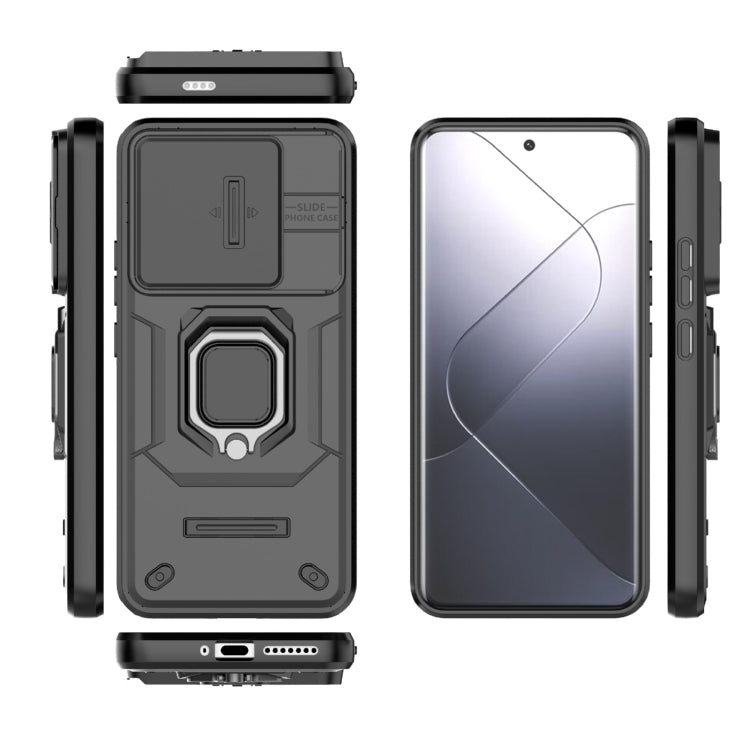 Xiaomi 14 Pro 5G. Funda Camshield TPU+PC con anillo
