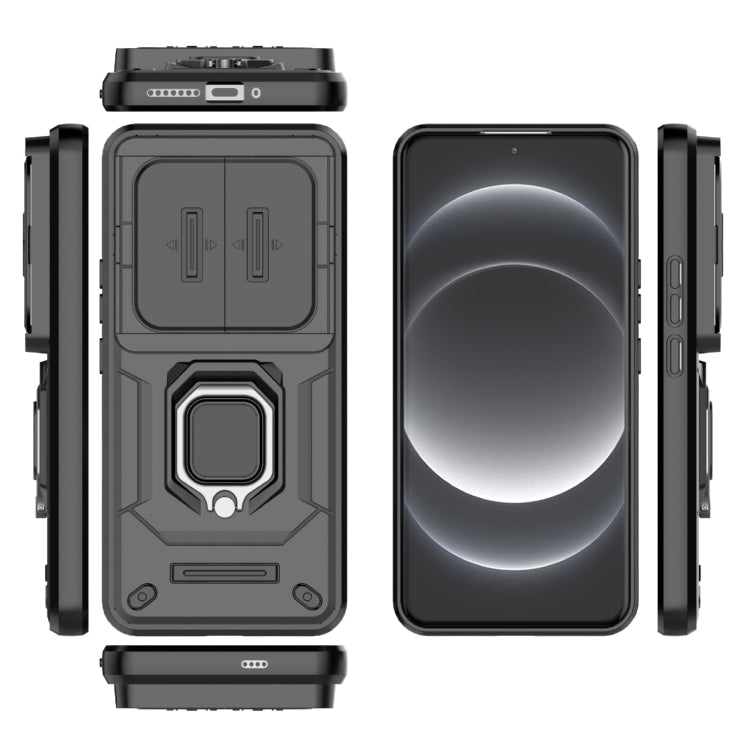 Xiaomi 14 Ultra 5G. Funda Camshield TPU+PC con anillo compatible con soportes magnéticos