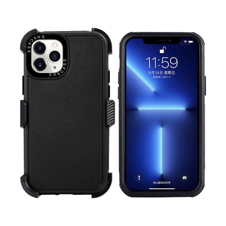 IPhone 15 Pro Max. Funda 3 en 1 TPU+PC con soporte (negro)