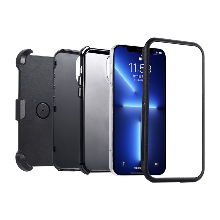 IPhone 15. Funda 3 en 1 PC+TPU con soporte (negro)