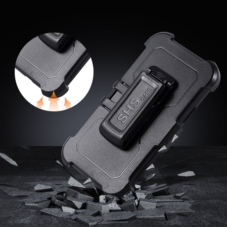IPhone 15 Pro Max. Funda 3 en 1 TPU+PC con soporte (negro)