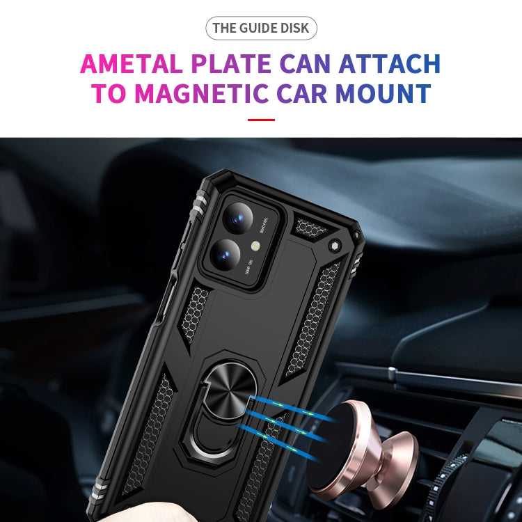Motorola G14. Funda Armor PC+TPU con anillo compatible con soportes magnéticos