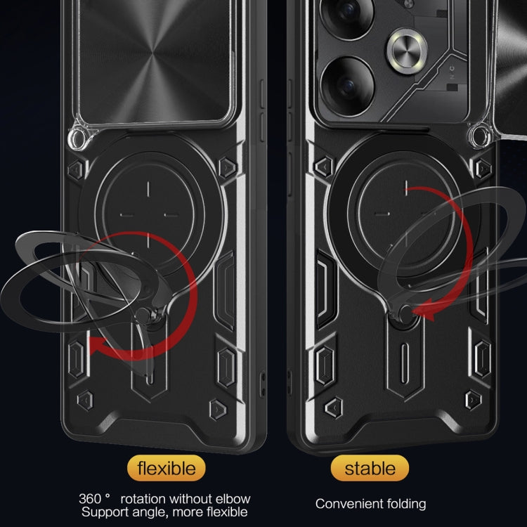 Tecno Pova 6. Funda Camshield TPU+PC con anillo magnético