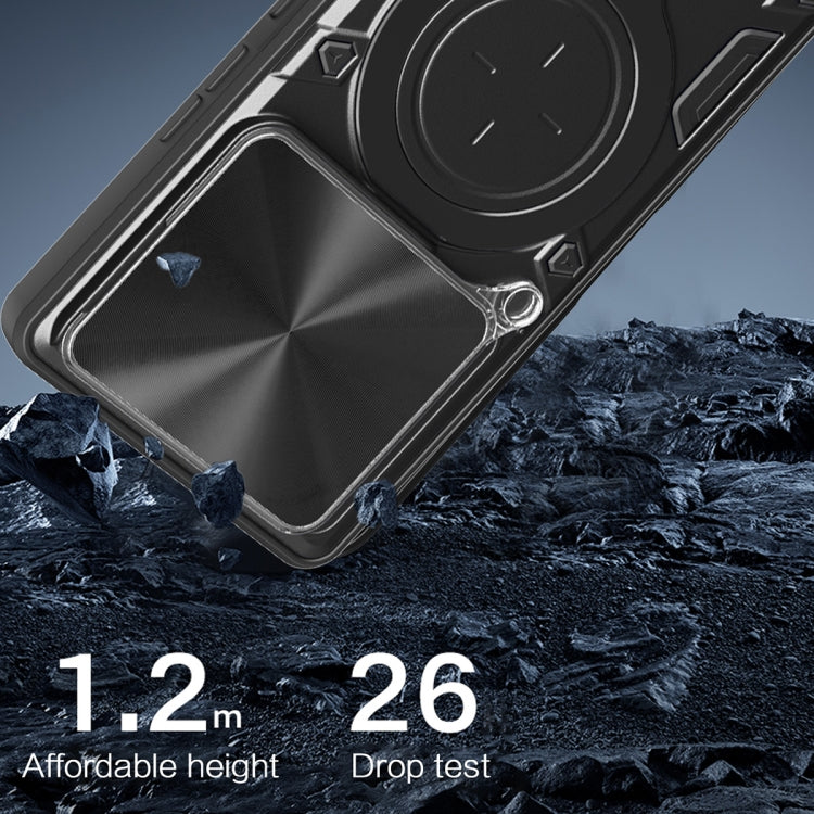 Tecno Pova 6. Funda Camshield TPU+PC con anillo magnético