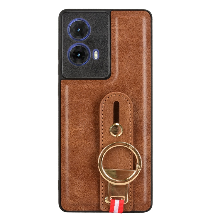 Motorola G85. Funda leather case con correa